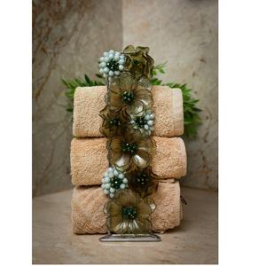 Porte-serviettes en métal de qualité supérieure avec incrustation en résine, support décoratif pour salle de bain pour serviettes, peignoirs et accessoires à prix raisonnable - Product Image 1