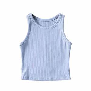 Camisetas sin mangas transpirables personalizadas para mujer, tejido de algodón de bambú orgánico sólido, varios diseños, colores, estilo informal, venta al por mayor de fábrica - Product Image 1