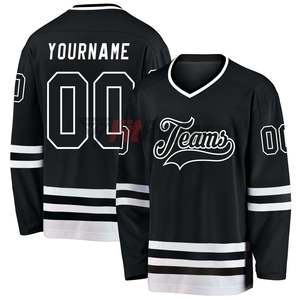 Best Design Custom Sublimation Printing Men's Ice Hockey Jerseys Long Sleeves Men's Breathable Ice Hockey Jerseys Wholesale - Product Image 1