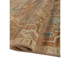 Alfombra de Lana Anudada a Mano Someplace in Time EA-3009(Fr) con Patrón de Medallón Rojo y Naranja para Decoración de Sala de Estar - Product Image 2