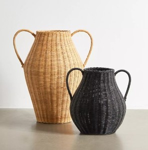 Jarrón de ratán natural para decoración del hogar, almacenamiento de flores, sala de estar, hermoso artículo - Product Image 3