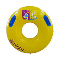 Bouée de natation robuste 40'' avec logo personnalisé (WC-S10022) pour adulte, en PVC, poignées sécurisées, 2 chambres à air, certifiée KC