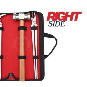 Kit complet d'outils de maréchal-ferrant dans un étui, outils de maréchal-ferrant pour chevaux avec pince à feu, pince ronde, marteau et écarteur de fer à cheval pour le travail de maréchalerie - Product Image 5