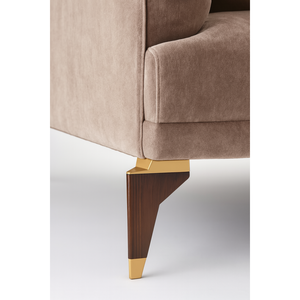 Patas de Muebles de Plástico Marrón de 18 cm con Forma de Trapezoide y Tapas Doradas, Diseño Moderno, Fácil Instalación para Sofá de Sala de Estar - Product Image 4