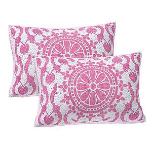 Pink <b>Floral</b> Print 240 TC 100% Cotton Double <b>Bed</b> <b>Sheet</b> Set with 2 Pillow Covers 3-Piece Home Use Flat <b>Bed</b> <b>Sheet</b> - Product Image 3