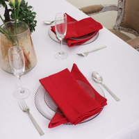 Serviettes de table élégantes 100% coton, rouges, douces, tissées, style uni, pour la maison, la cuisine, l'avion, les mariages, logo personnalisé moderne, serviette en tissu