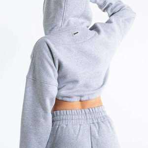 เสื้อฮู้ดแขนยาวผู้หญิง ราคาโรงงาน รับสกรีนโลโก้ด้านหน้า ผ้าฝ้าย 100% เป็นมิตรกับสิ่งแวดล้อม สำหรับฤดูหนาว - Product Image 6