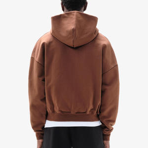 Streetwear personnalisé lavé à l'acide Sweat à capuche zippé pour homme 100% coton lourd 350 GSMt surdimensionné en coton polaire - Product Image 3