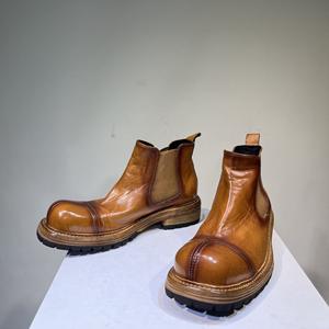 Bottes de travail en cuir pour hommes, bottes imperméables en cuir avec embout en acier pour la foresterie, l'exploitation forestière et les travaux en extérieur - Product Image 5