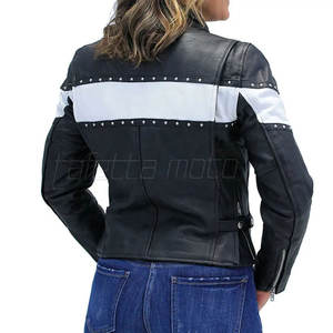 Chaqueta de Motociclista de Cuero Ligera para Mujer, Chaqueta de Motociclista de Cuero Cómoda para Mujer en Existencia - Product Image 6