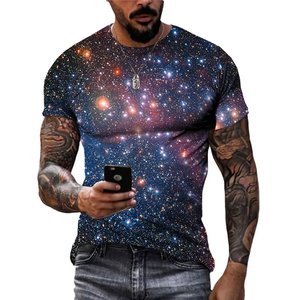 Camisetas de último estilo de moda para hombre, duraderas, ligeras, con impresión por sublimación, talla grande, tejido en 3D de Pakistán - Product Image 1