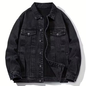 Veste bomber en denim vintage unisexe pour homme, hiver 2026, lavage à la neige, bleu clair, écologique, personnalisable, fabricant du Bangladesh - Product Image 1