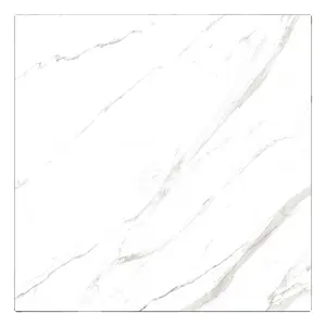 卡拉拉设计大平板瓷砖600 * 600毫米瓷砖地板大理石实心表面瓷砖光泽系列卡拉拉白色