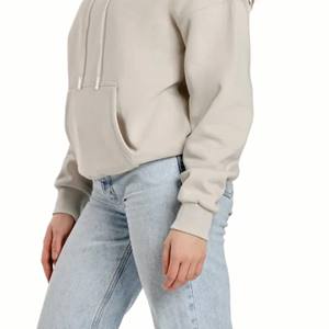 <b>Women's</b> Thickened <b>Sweatshirt</b> with Hood Casual Solid <b>Long</b> Sleeve Tops Loose Fit Pullover <b>for</b> Autumn Winter Sport Style - Product Image 1