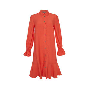 เสื้อคลุมโครเชต์ลายปะการังพร้อมชายระบายสำหรับผู้หญิงไซส์พลัส - Product Image 1
