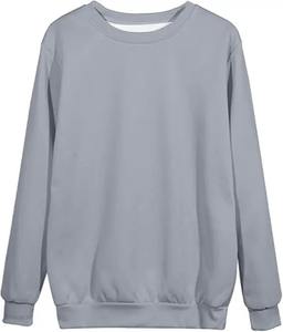 Sudadera de cuello redondo de gran tamaño para mujer con logotipo personalizado, Jersey holgado, estilo de moda de algodón, tendencia 2025 - Product Image 6