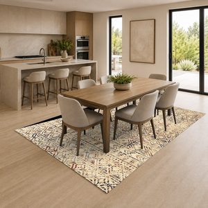 <b>RUGS</b> DEPOT LXDP-0735 Wholesale Beige Brown Modern Vintage Digital Printed Machine Washable Chenille Area <b>Rug</b> <b>Non</b> <b>Slip</b> - Product Image 4
