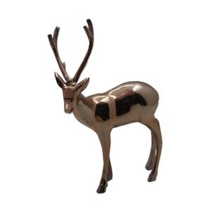 Newest Design Aluminum Reindeer Sculptures Brass Finished Abstract Figurines for Home Living Room Decor Desktop Sculpture - Product Image 1