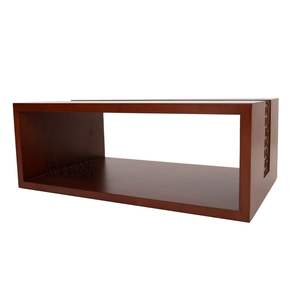 Table basse rectangulaire moderne en bois avec gravure géométrique islamique et base de rangement creuse pour une décoration de salon de luxe - Product Image 4