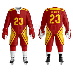 Tela transpirable de uniforme Ice Hokey personalizada adecuada para partidos de entrenamiento y competiciones oficiales en todo el mundo - Product Image 1