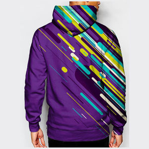 Sweat à capuche personnalisé pour homme, style streetwear, coupe classique, sublimation, 100% polyester, coupe-vent, imperméable, vintage, décontracté, hip-hop - Product Image 3