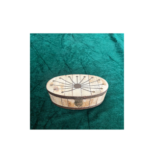 Caja de nácar antigua, joyero redondo, diseño de incrustaciones de hueso de estilo Vintage, patrón Rectangular para regalo y almacenamiento - Product Image 6