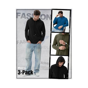 Sudadera con Capucha para Hombre, Invierno, Manga Larga, Ligera, Corte Regular, con Cordón, Deportiva, Informal, para Gimnasio, Correr, Entrenamiento, 100% - Product Image 4