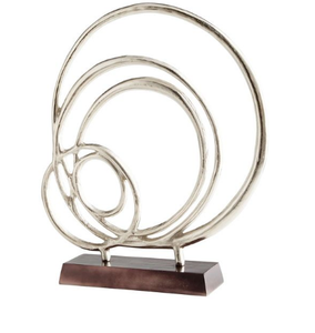 Cadeaux d'entreprise Sculpture de table finie argentée Objets de table en aluminium Décorations de mariage Articles de décoration de table de salon - Product Image 6