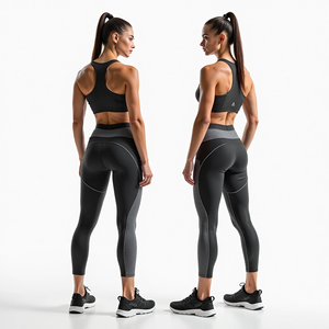 Conjunto Deportivo de Yoga sin Costuras Estampado para Mujer, Diseñado para Otoño e Invierno, con Sujetador y Leggings Cómodos y Transpirables - Product Image 5