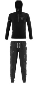 Chándal acampanado con cremallera de cara completa de algodón 100%, chándal Unisex, conjuntos de ropa deportiva transpirable para hombres y conjunto informal - Product Image 4