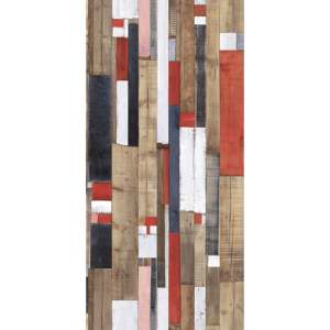 Tavolo per Interni ed Esterni di Qualità Commerciale con Legno Rosso Multicolore e Piano in Composito di Pietra Rinforzata, Arredamento da Esterno - Product Image 1