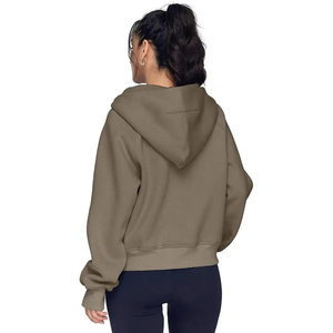 Hoodies Women Plain Embroidered Loose <b>Jumper</b> 100%Cotton Sweatshirts Women Oversized Essentials Hoodies - Product Image 5