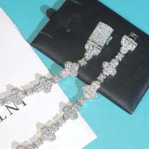 Collar con Colgante de Cruz y Eslabones de Estrella con Incrustaciones de Diamantes de Moissanita Incoloros en Plata 925, Estilo Hip Hop, Miami Bling, para Hombre - Product Image 4