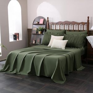 <strong>Olive</strong> <strong>Green</strong> Ruched Comforter Set King Size Boho Ruffle <strong>Bedding</strong> 7 Pcs Fluffy Luxury Ruffle Comforter <strong>Bedding</strong> Set - Product Image 4