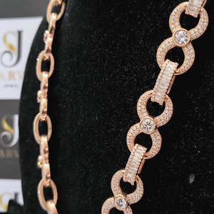 VVS Moissanite Diamond Cuban Link Chain High Quality 18K <b>Rose</b> Solid Gold <b>Infinity</b> Chain Men Fine Jewelry Main Material Silver - Product Image 6