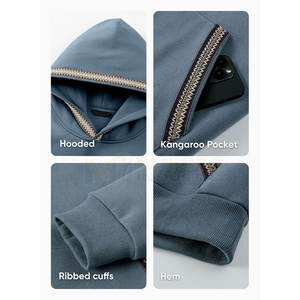 Sweats à capuche surdimensionnés de style actuel, MOQ faible, en coton mélangé, tissu doux, sweats à capuche surdimensionnés, nouveau design, sweats à capuche surdimensionnés - Product Image 5