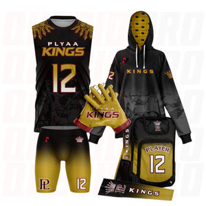 Ensemble d'uniformes de football américain 7v7 pour l'échauffement, sublimation, maillots domicile et extérieur, shorts, haut et bas d'échauffement pour l'équipe - Product Image 2