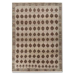 Alfombra de Lana Tejida a Mano con Diseño Geométrico Verde Erbe, Alfombra Rectangular Grande para Sala de Estar, Pasillo, Diseño de Rompecabezas - Product Image 1