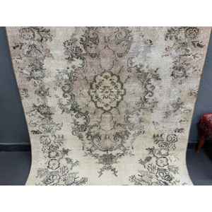 Alfombra Turca de 4.7x7.9 pies, Alfombra Vintage, Alfombra Persa Marrón - Product Image 2