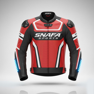 Nouvelle arrivée, veste de moto en cuir de vachette personnalisée de haute qualité pour hommes, col rabattu, fermeture éclair, vestes de moto - Product Image 1