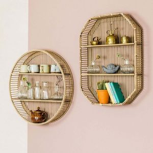 Vente en gros étagère murale suspendue pour la décoration de la chambre étagère naturelle durable à bas prix étagères de rangement en bambou - Product Image 6