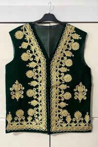 Gilets tribaux Kuchi traditionnels afghans Offre Spéciale pour hommes broderie dorée vêtements courts respirants indiens - Product Image 4
