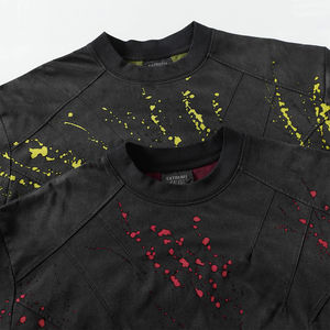 เสื้อยืดผ้าฝ้ายถักลายตัวละครสไตล์สตรีทแวร์สำหรับผู้ชาย ดีไซน์ใหม่ประจำฤดูร้อนปี 2025 ผลิตตามสั่ง เป็นมิตรกับสิ่งแวดล้อม ระบายอากาศได้ดี สไตล์ฮิปฮอป - Product Image 6