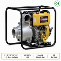 Pompe à Eau Diesel d'Irrigation Hiearns, Modèle 2 Pouces, 3 Pouces, 4 Pouces, 6 Pouces, 8 Pouces, pour Équipement Agricole