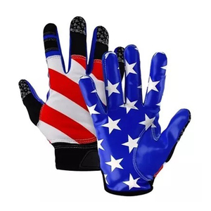 Meilleur prix Gants de réception de football américain à écran tactile en cuir respirant de qualité supérieure Sports pour jeunes Impression de logo personnalisé - Product Image 4