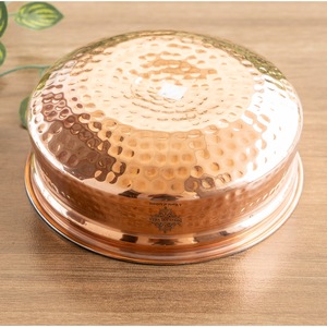 IndianArtVilla Olla de diseño martillado de cobre puro con revestimiento de hojalata-Serveware y vajilla, marrón - Product Image 5