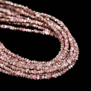 Brins de perles de pépite non coupées en diamant rose naturel 2.5-3.5mm véritables perles de diamant rose brut sans conflit au meilleur prix en gros - Product Image 3