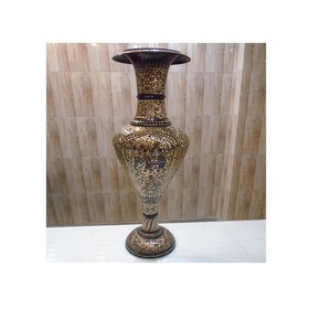 Jarrón de aluminio decorativo de la más alta calidad, jarrón de urna de flores Chapado en latón moderno, jarrón decorativo de mesa de Metal hecho a mano - Product Image 1