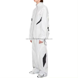 ชุดออกกำลังกายเล่นกีฬา2ชิ้นสำหรับผู้ชายชุดออกกำลังกายเล่นกีฬาฤดูหนาวพิมพ์ลายโอเวอร์ไซส์แจ็คเก็ตกันลม - Product Image 6