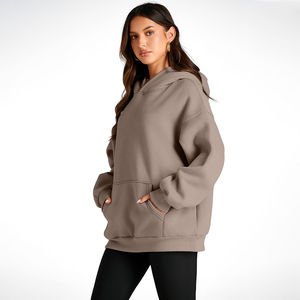 2025 nouveau logo personnalisé unisexe blanc noir hiver polaire ou français éponge hommes femmes surdimensionné pull sweat à capuche - Product Image 3